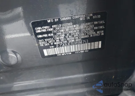 2020 Subaru Forester Premium from USA, damaged, VIN JF2SKAJC1LH594753